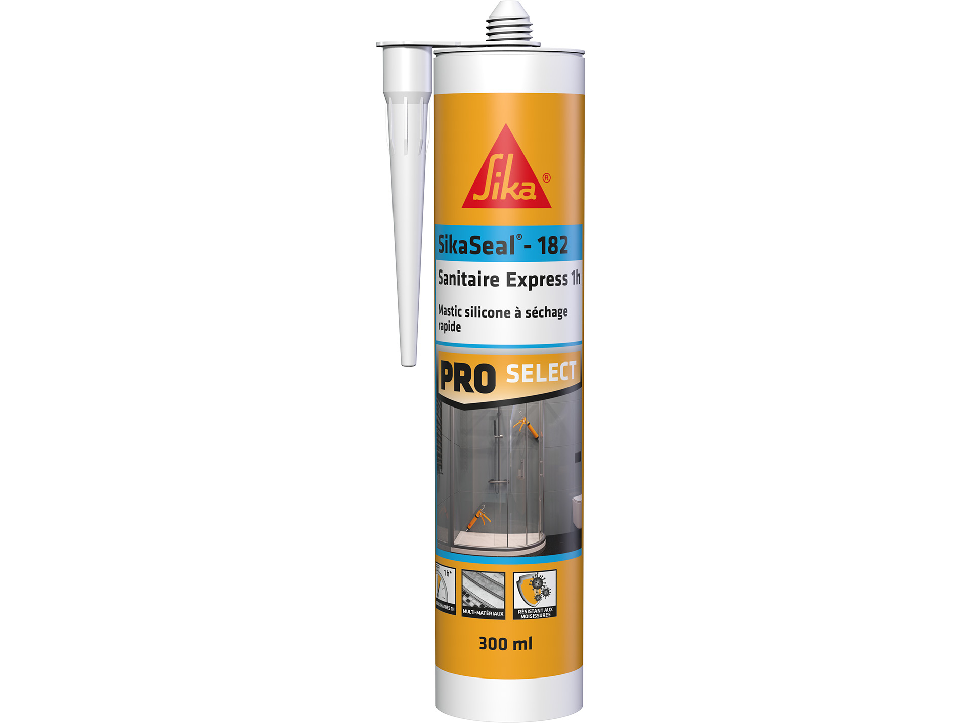 Mastic silicone spécial sanitaire SIKA SikaSeal 182 300ml